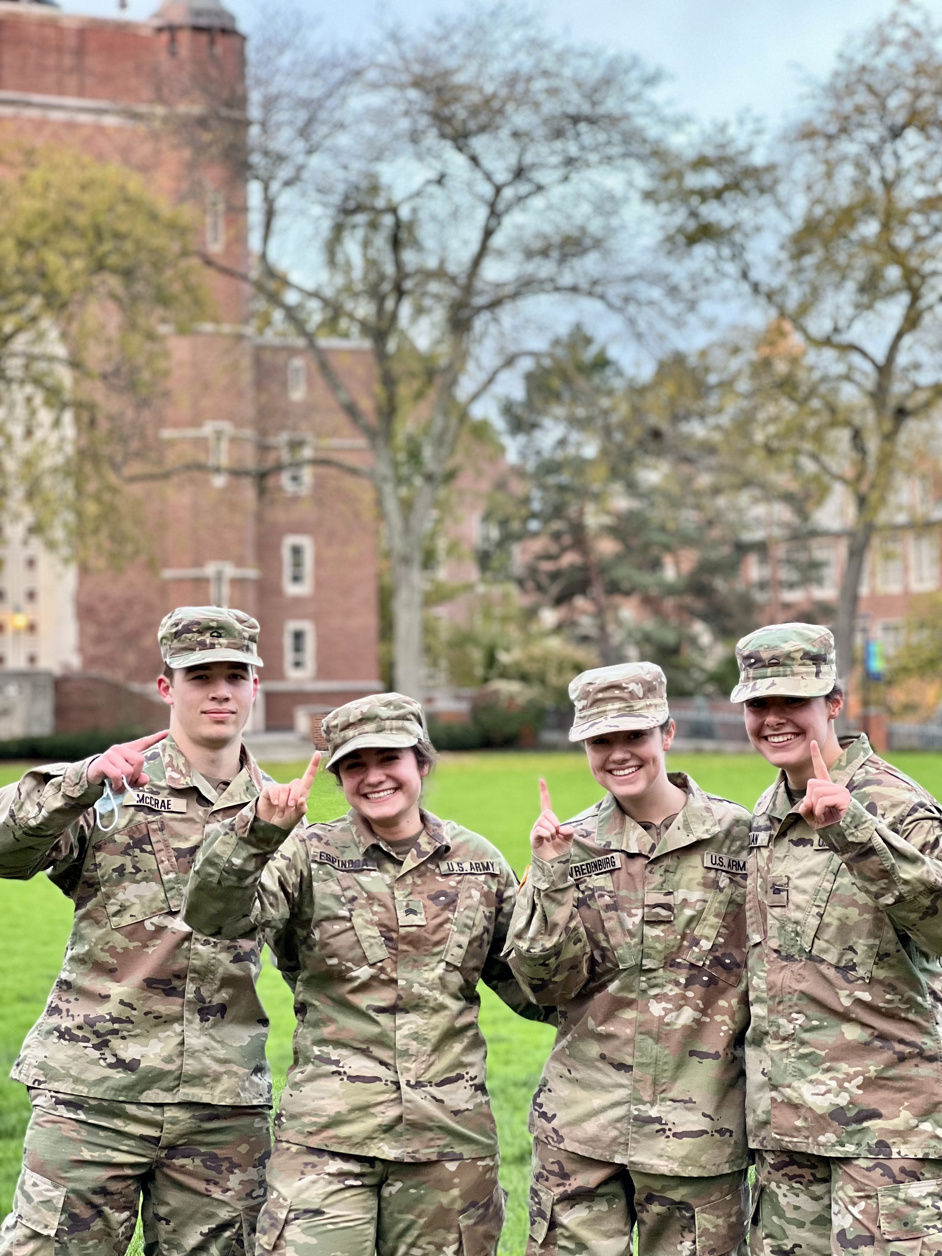 rotc students on the quad