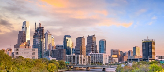 Skyline of Philadelphia, PA