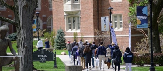 Group of people visiting JCU's campus